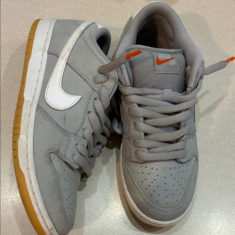 Nike Gray and White Sneakers